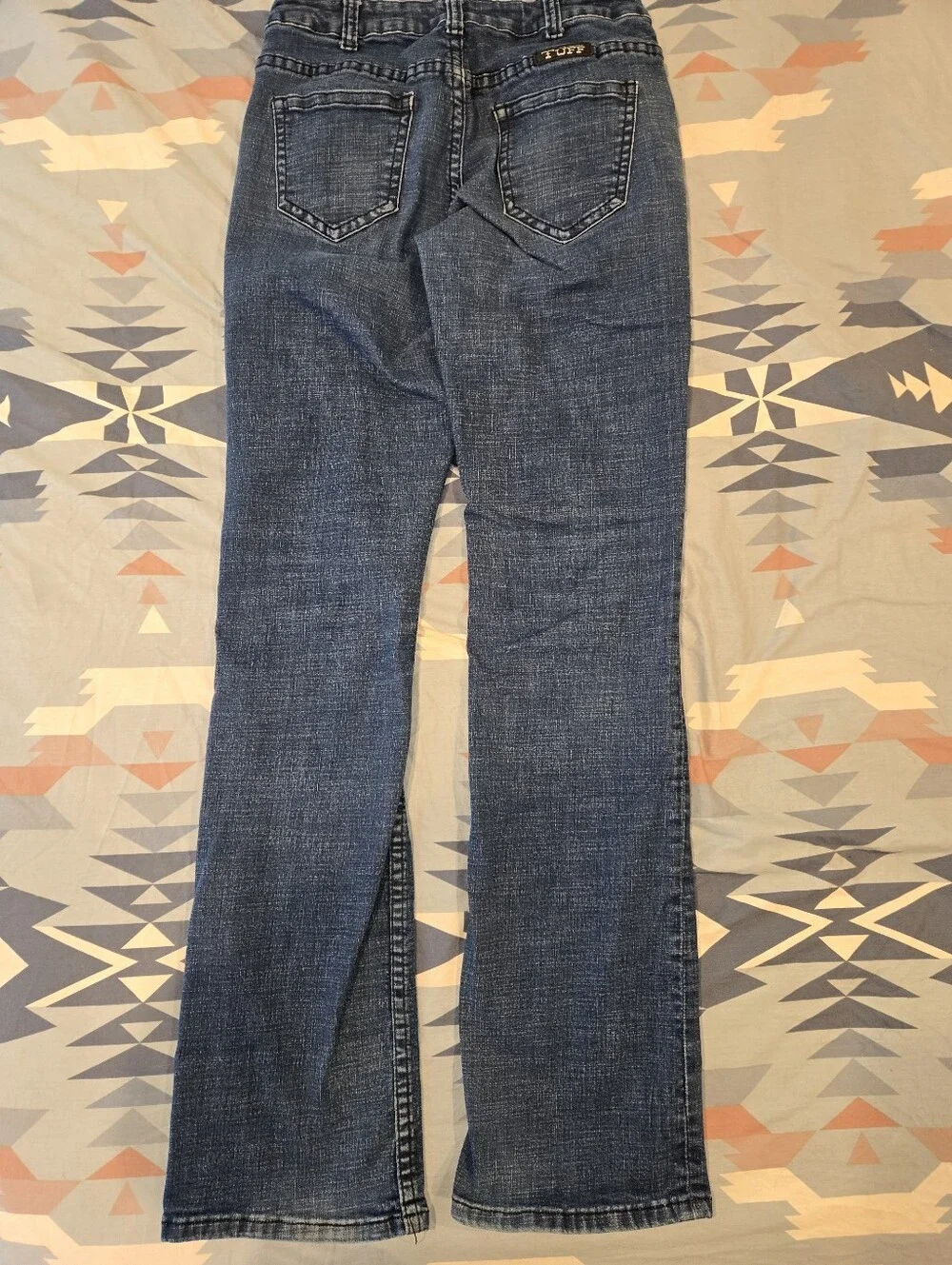 Cowgirl Tuff "Just Tuff Sport" Women's Blue Straight-Leg Jeans Size 28Wx37L - Picture 5 of 5